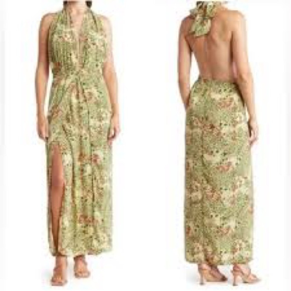 NWT Raga halter open back maxi dress